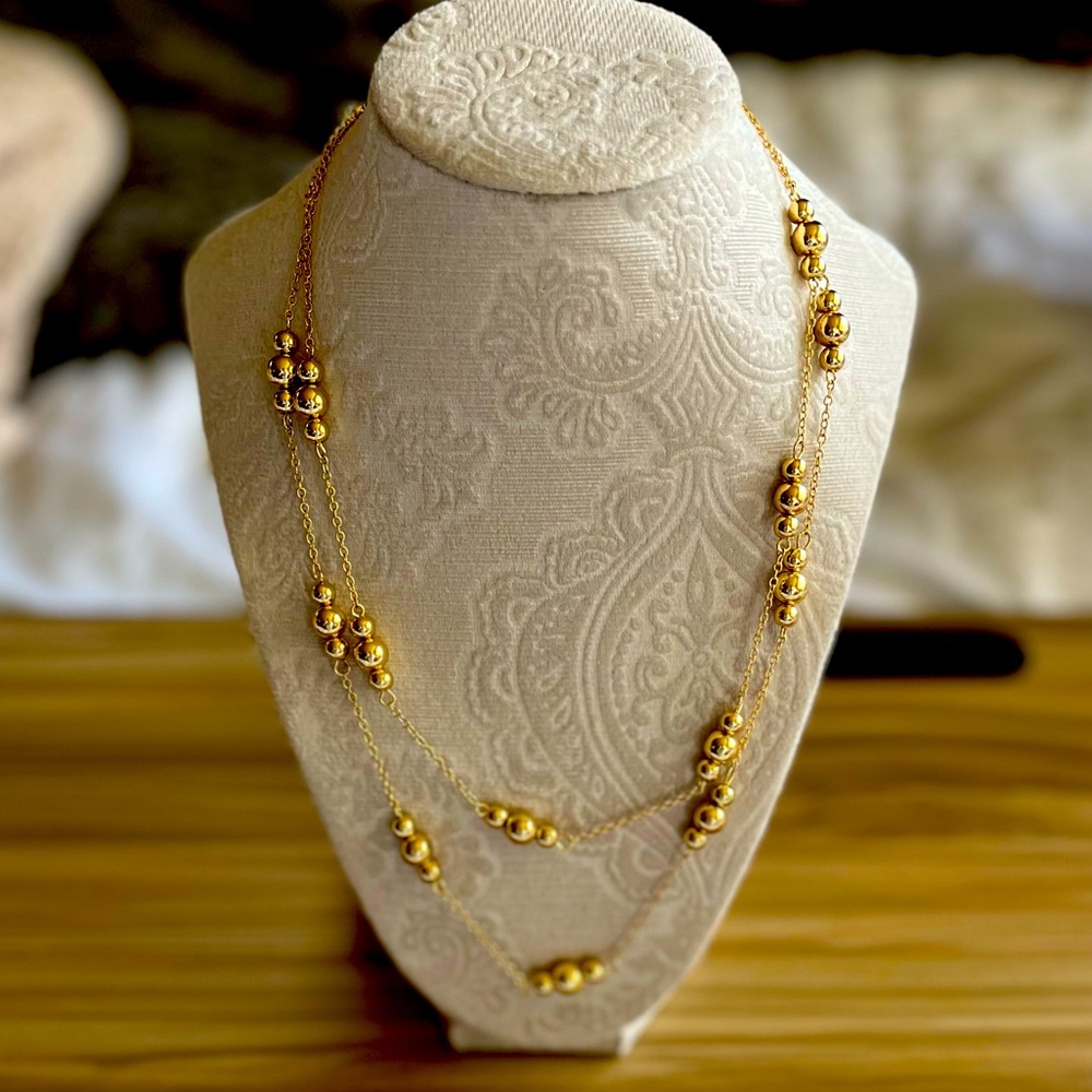 Napier ~ Gold Chain with Balls ~ Beautiful Layering Necklace
